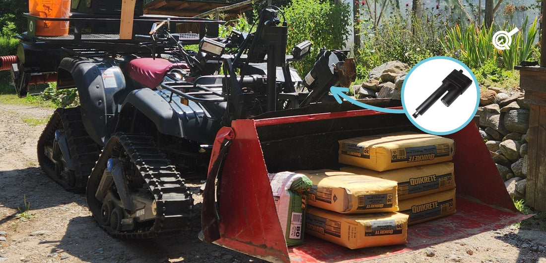 ATV Dozer Blade and Bucket Loader Combo with PA-17 Actuators